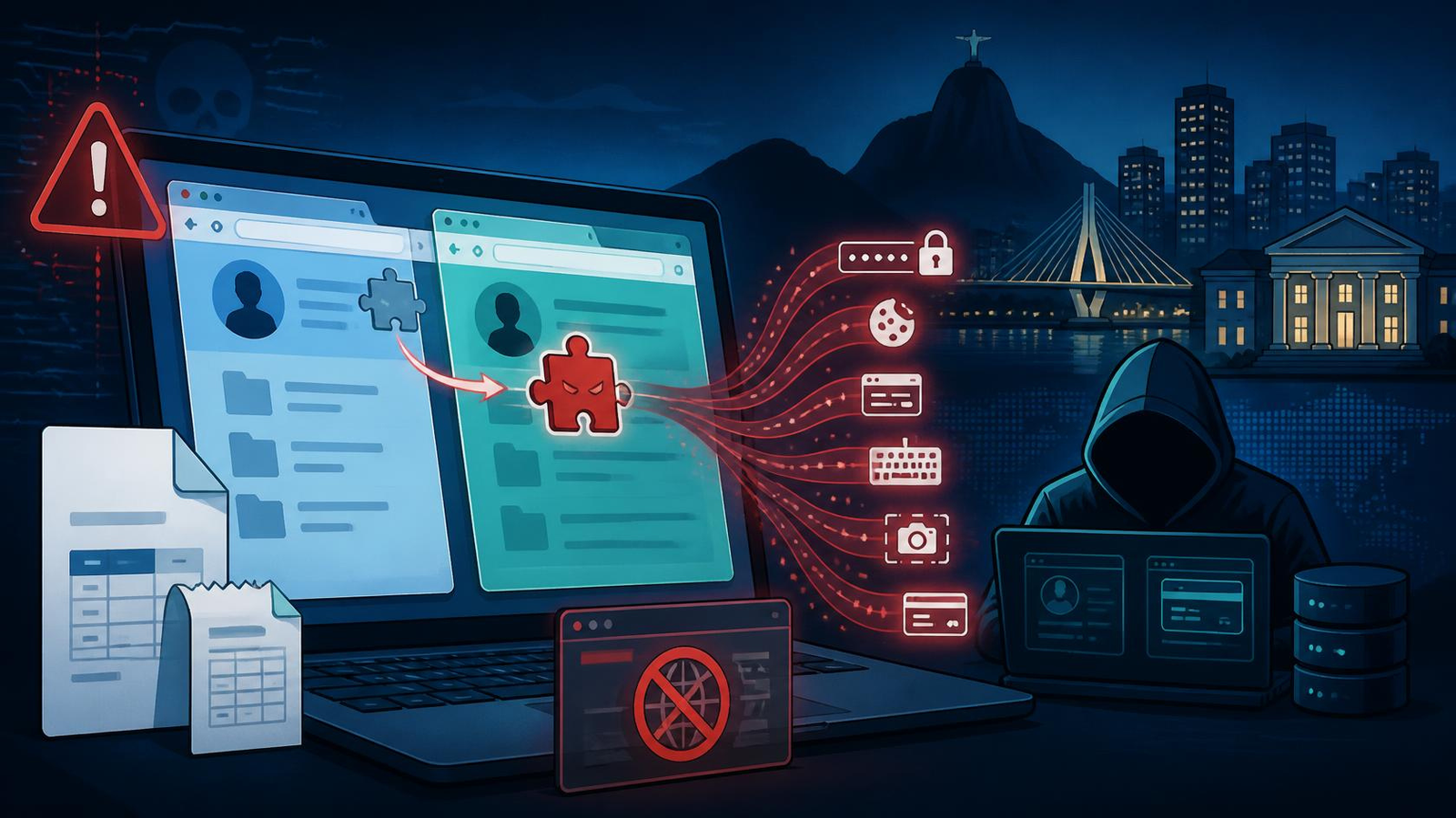Hackers Using Stealthy Chrome and Edge Extensions to Steal Data from Brazilian Bank Users